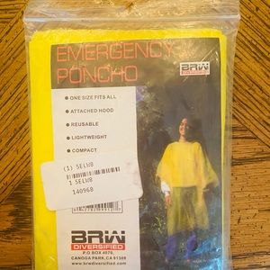 Emergency Unisex Lightweight Rain Poncho